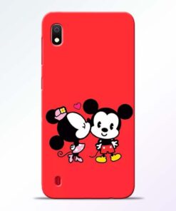 Red Cute Mouse Samsung A10 Mobile Cover - CoversGap