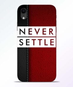 Red Never Settle iPhone XR Mobile Cover