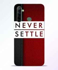 Red Never Settle Realme 6i Mobile Cover - CoversGap