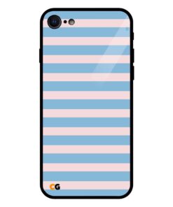 Sky Blue Lining iPhone 8 Glass Case