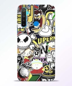 Sticker Bomb Realme 5 Mobile Cover