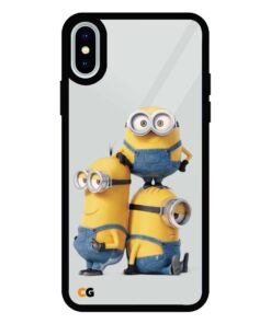 Three Minions iPhone XS Glass Case