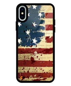 USA Flag iPhone X Glass Cover