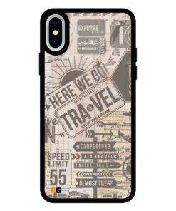 Vintage Travel iPhone X Glass Cover